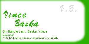 vince baska business card